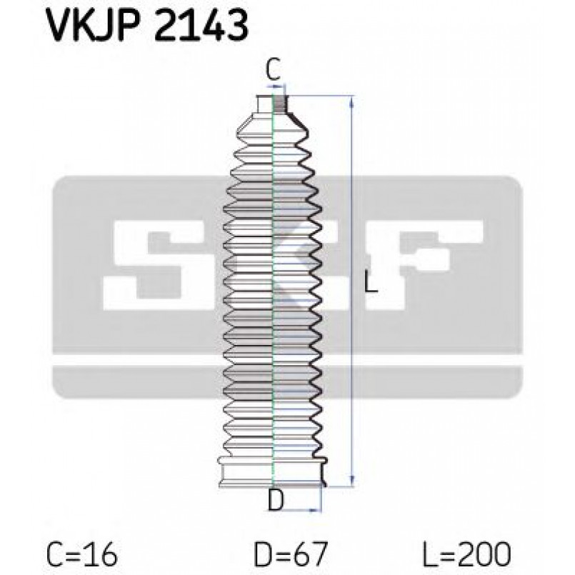 VKJP 2143 SKF - Пильовик привідного валу